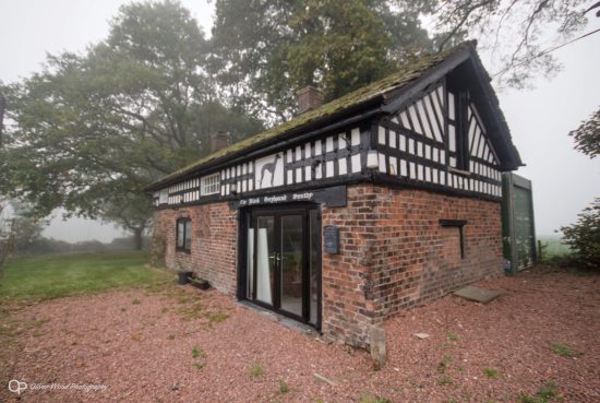 The historic black greyhound smithy on the border of Prestbury and Over Alderley.