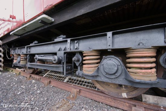 BR MK1 coaching stock bogie close up. 